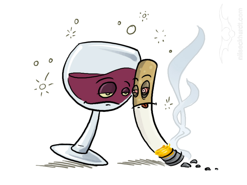 Sucht - Illustration: www.nilseckhardt.com 003_Sucht